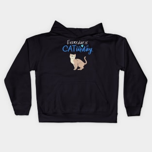 Everyday Is Caturday Quote For Cat Lovers Kids Hoodie